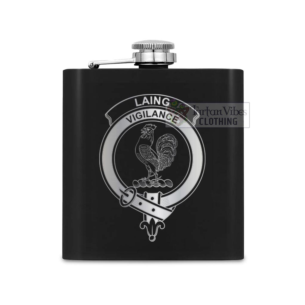Laing Crest Hip Flask Set 7oz Black Stainless Steel with A Gift Box One Size 7oz - 2D-tartanvibesclothing