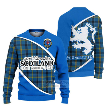 Laing Family Crest Tartan Ugly Sweater Celebrate Saint Andrew's Day in Style