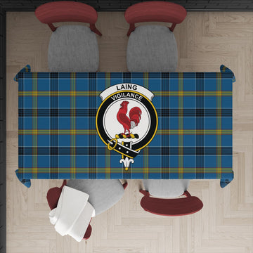 Laing Tartan Tablecloth with Family Crest