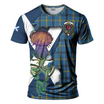 Laing Tartan Family Crest T-Shirt Scottish Thistle Celtic Inspired Kid's Shirt - Tartan Vibes Clothing