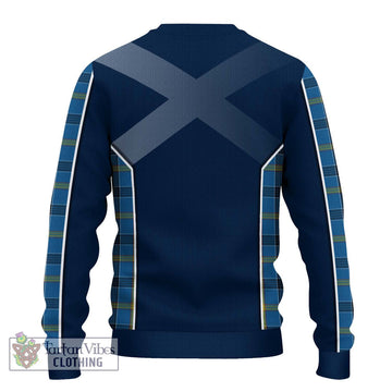 Laing Tartan Ugly Sweater with Family Crest and Lion Rampant Vibes Sport Style