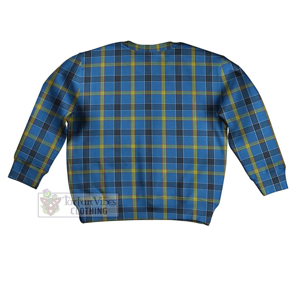 Tartan Vibes Clothing Laing Tartan Kid Ugly Sweater with Family Crest