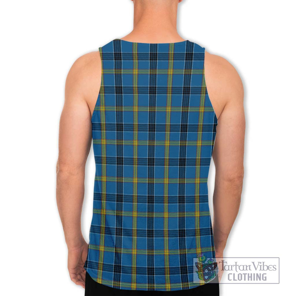 Laing Tartan Men's Tank Top with Family Crest DNA In Me Style - Tartanvibesclothing Shop