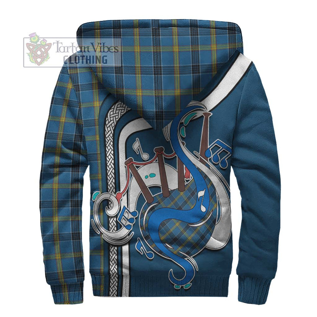 Laing Tartan Sherpa Hoodie with Epic Bagpipe Style - Tartanvibesclothing Shop