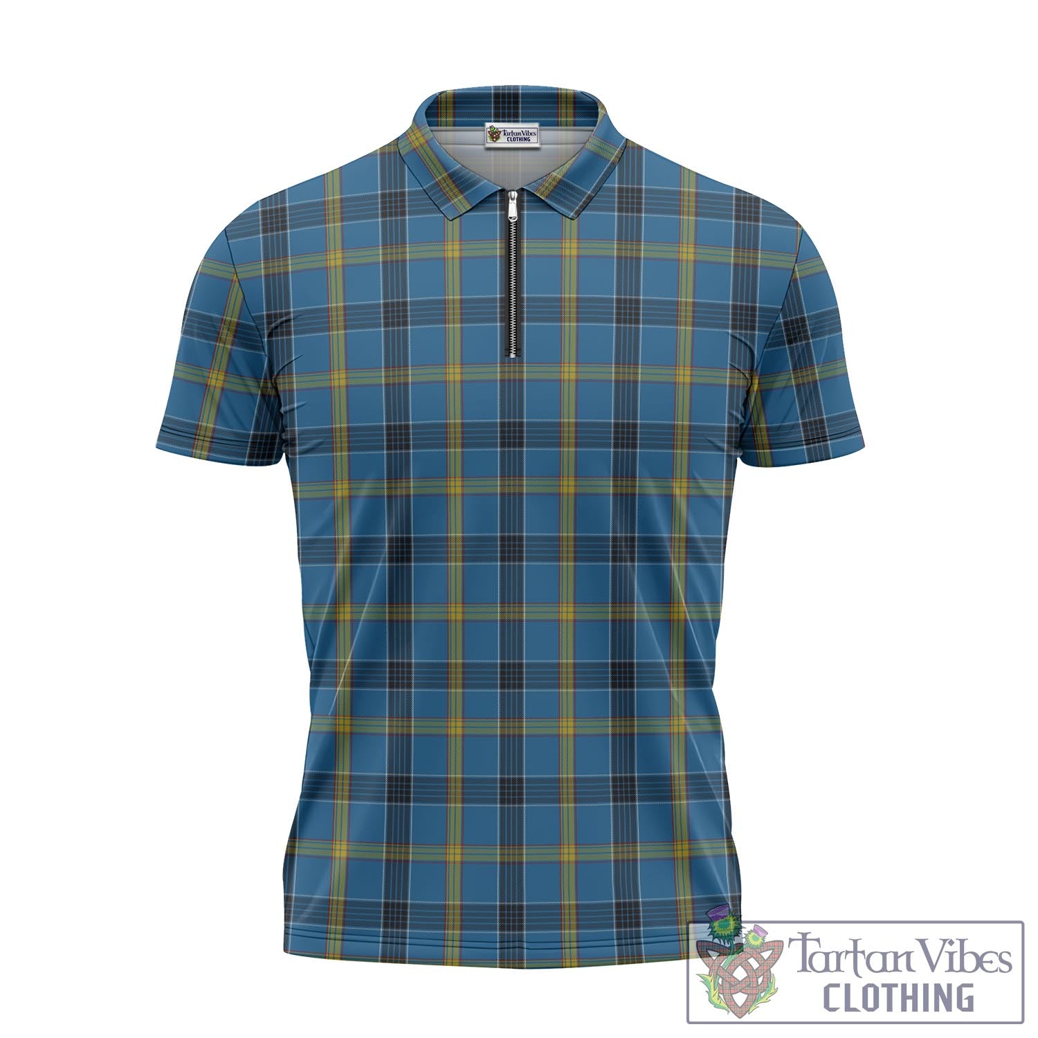 Tartan Vibes Clothing Laing Tartan Zipper Polo Shirt