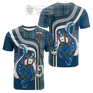 Laing Tartan Cotton T-shirt with Epic Bagpipe Style