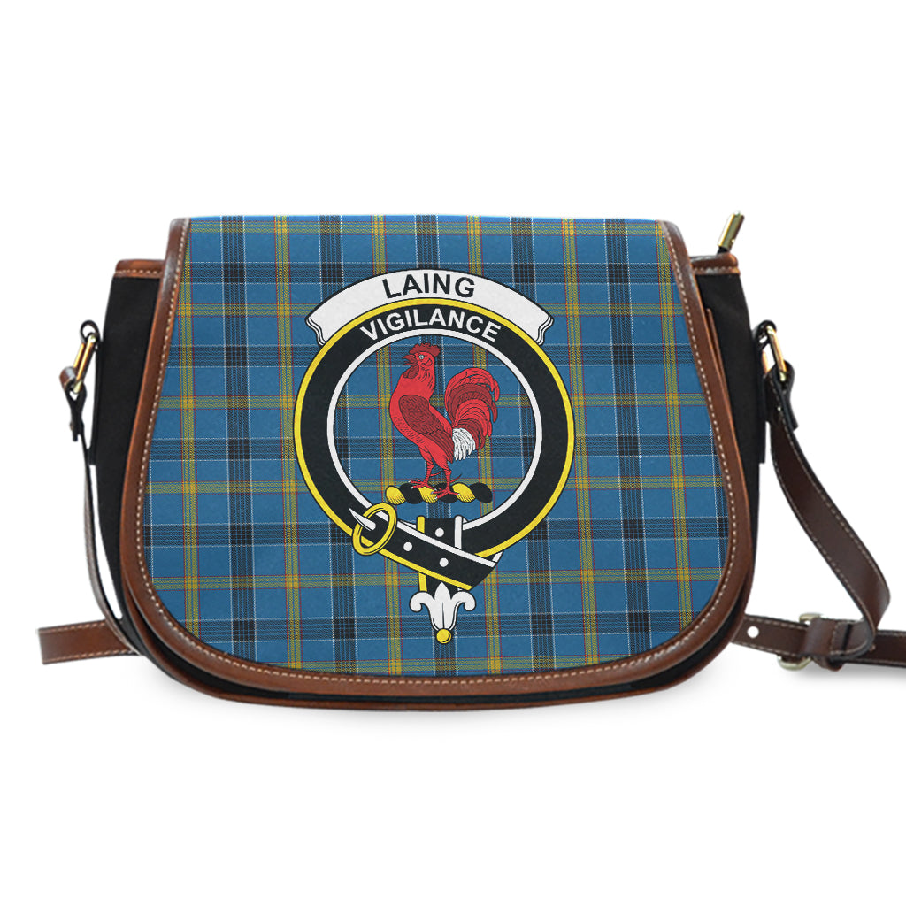 Laing Tartan Saddle Bag with Family Crest - Tartan Vibes Clothing