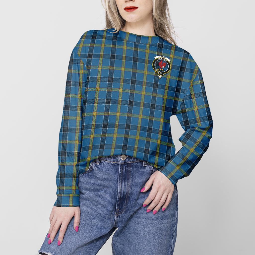 Laing Tartan Sweatshirt with Family Crest - Tartan Vibes Clothing