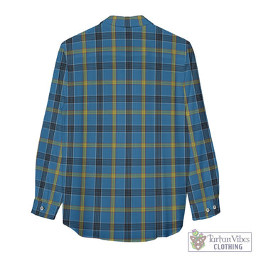 Laing Tartan Women's Casual Shirt with Family Crest