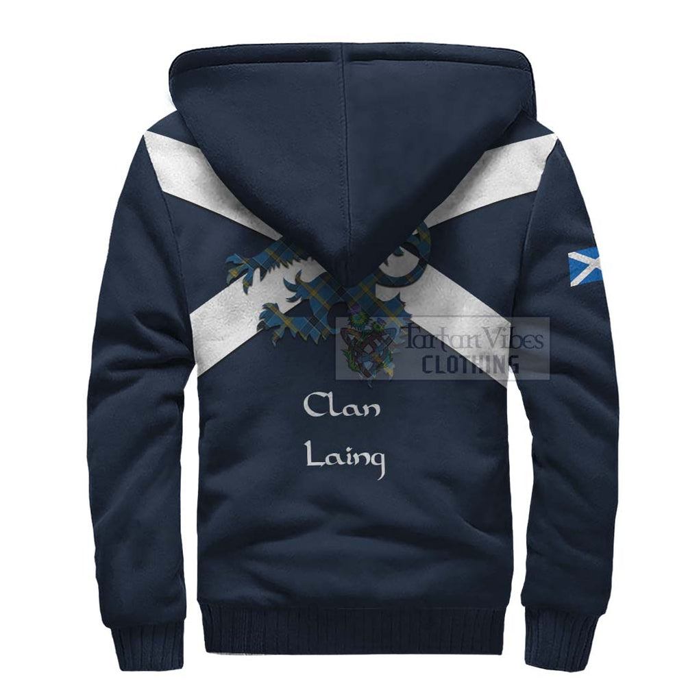 Tartan Vibes Clothing Laing Tartan Lion Rampant Sherpa Hoodie – Proudly Display Your Heritage with Alba Gu Brath and Clan Name