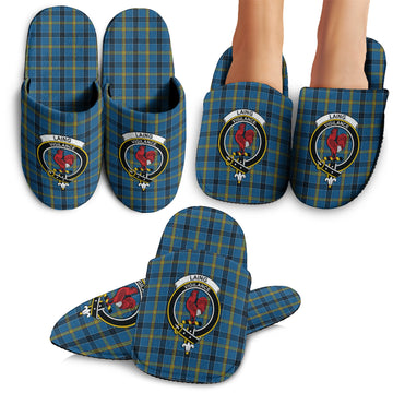 Laing Tartan Home Slippers with Family Crest