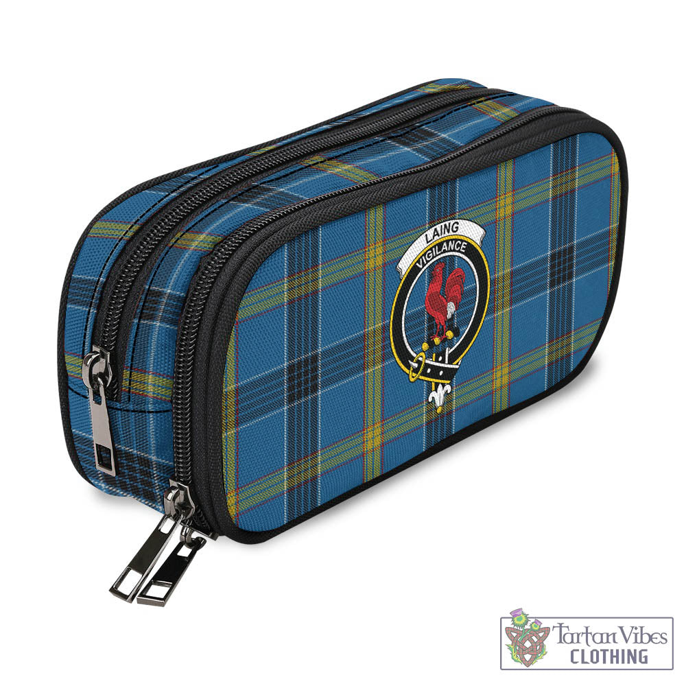 Tartan Vibes Clothing Laing Tartan Pen and Pencil Case with Family Crest