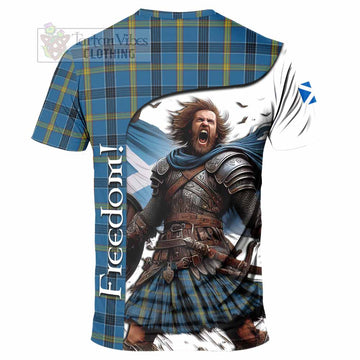 Laing Crest Tartan T-Shirt Inspired by the Freedom of Scottish Warrior