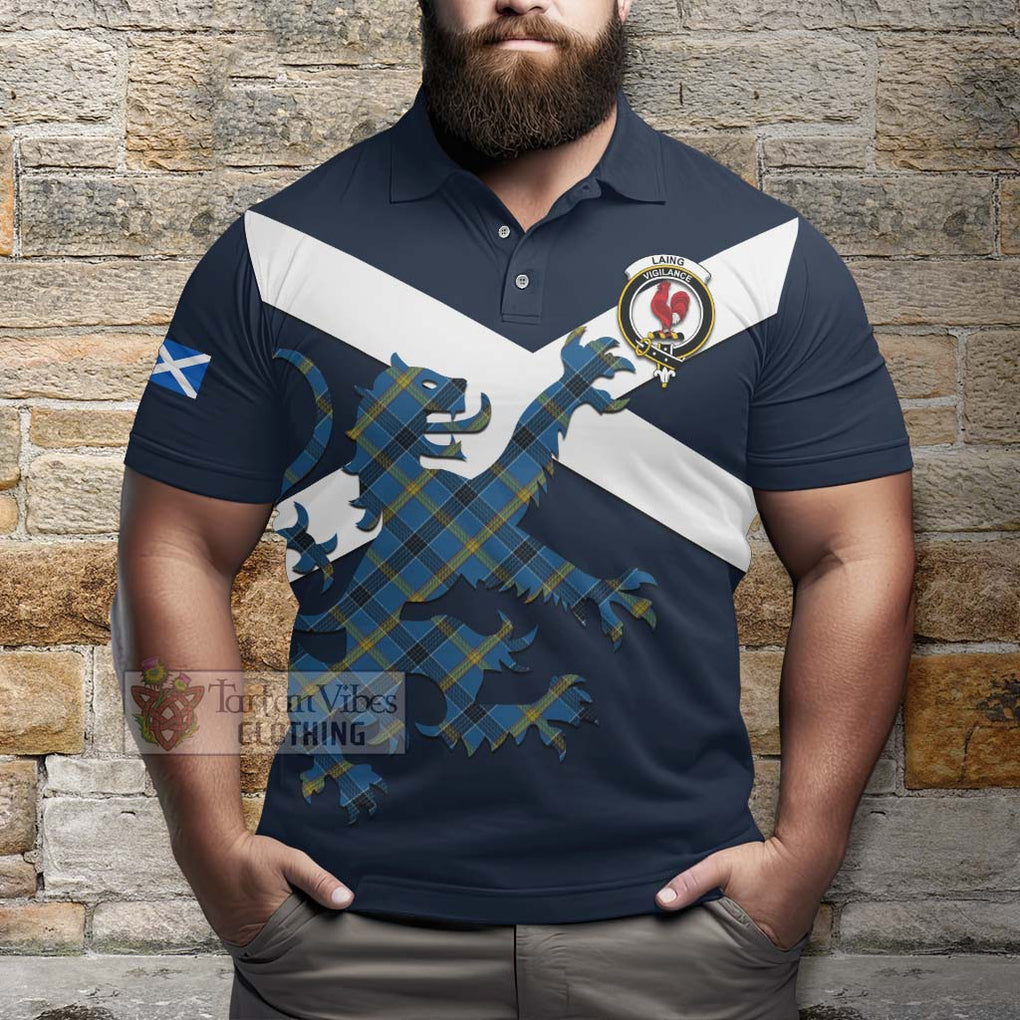 Tartan Vibes Clothing Laing Tartan Lion Rampant Polo Shirt – Proudly Display Your Heritage with Alba Gu Brath and Clan Name