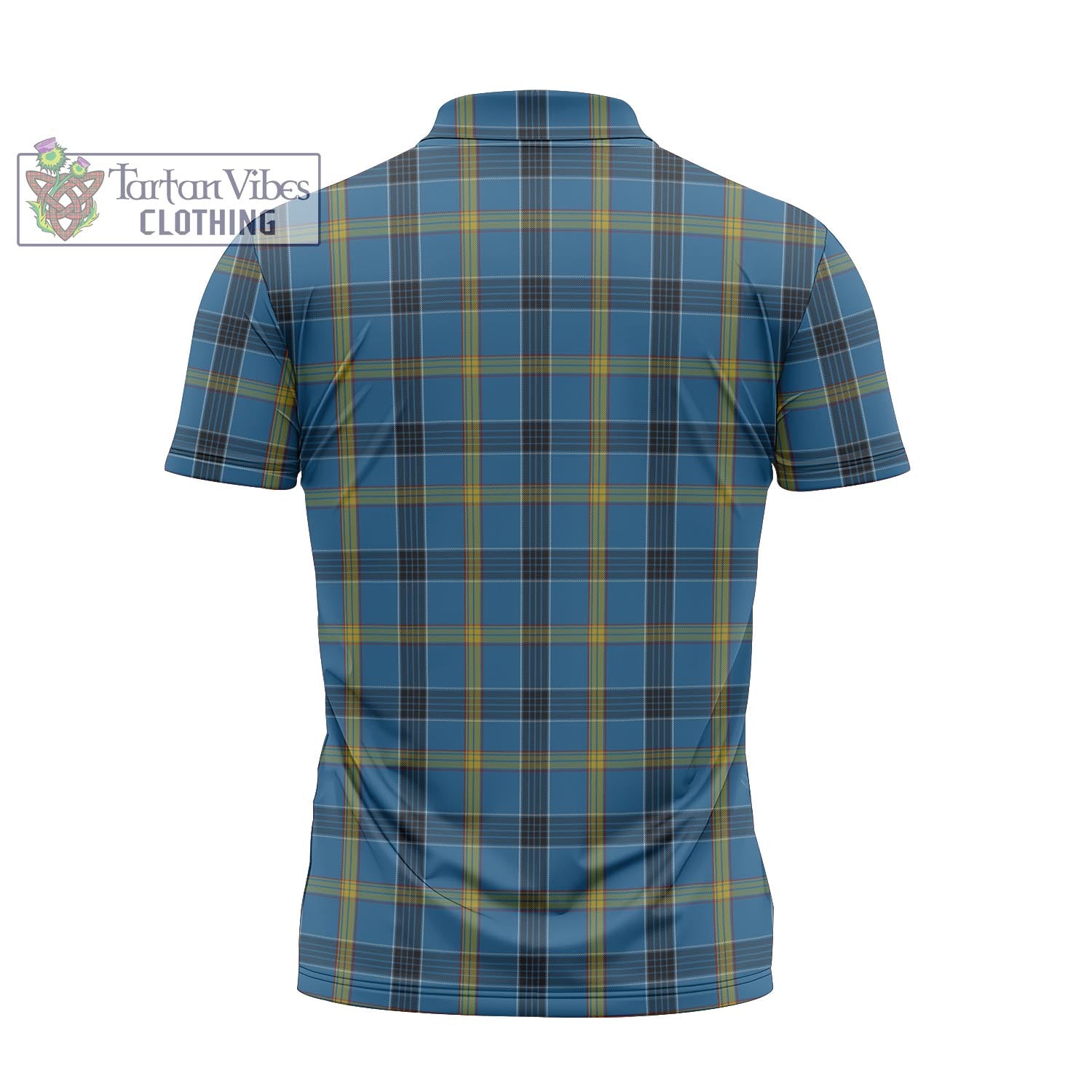 Tartan Vibes Clothing Laing Tartan Zipper Polo Shirt with Family Crest