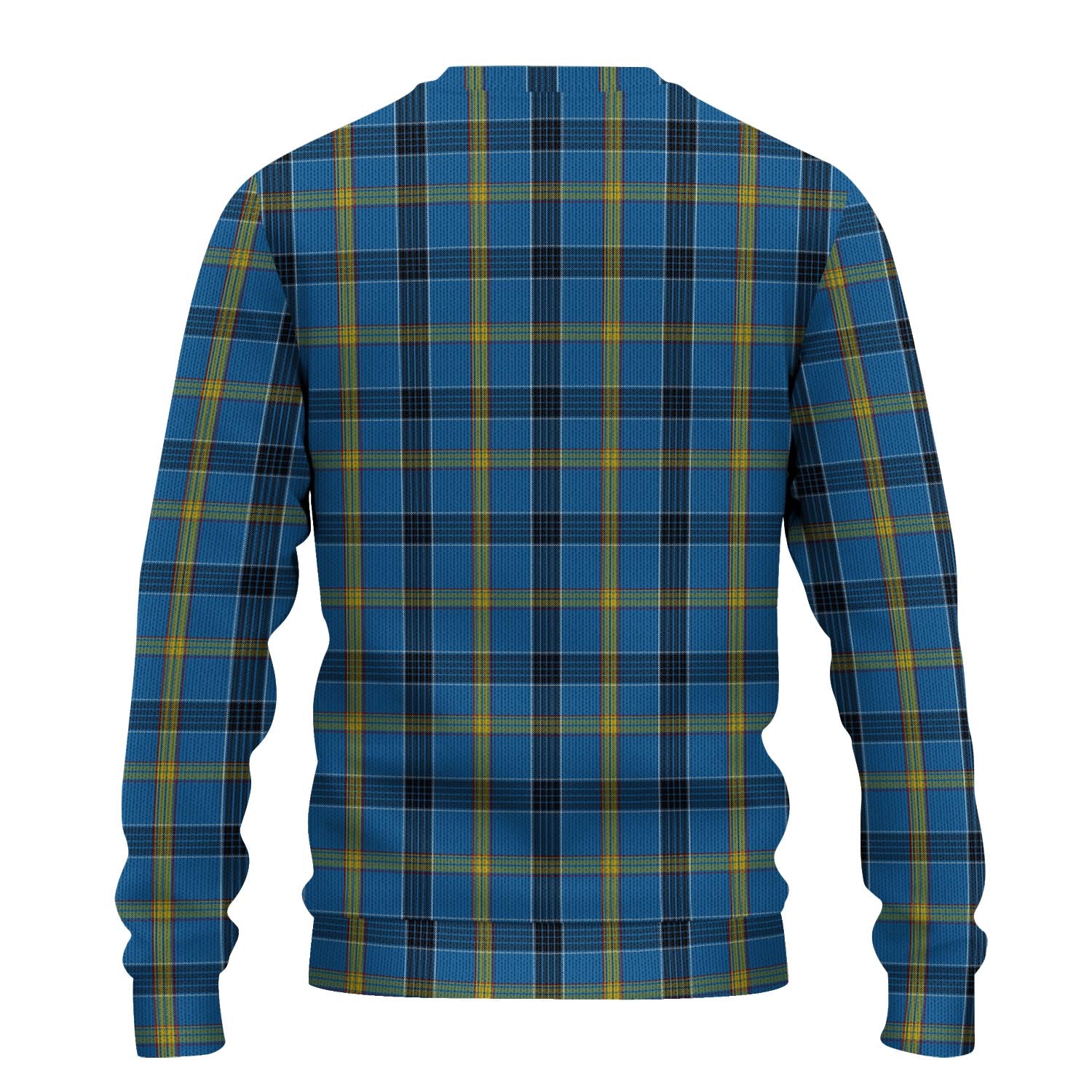 Laing Tartan Knitted Sweater with Family Crest - Tartanvibesclothing