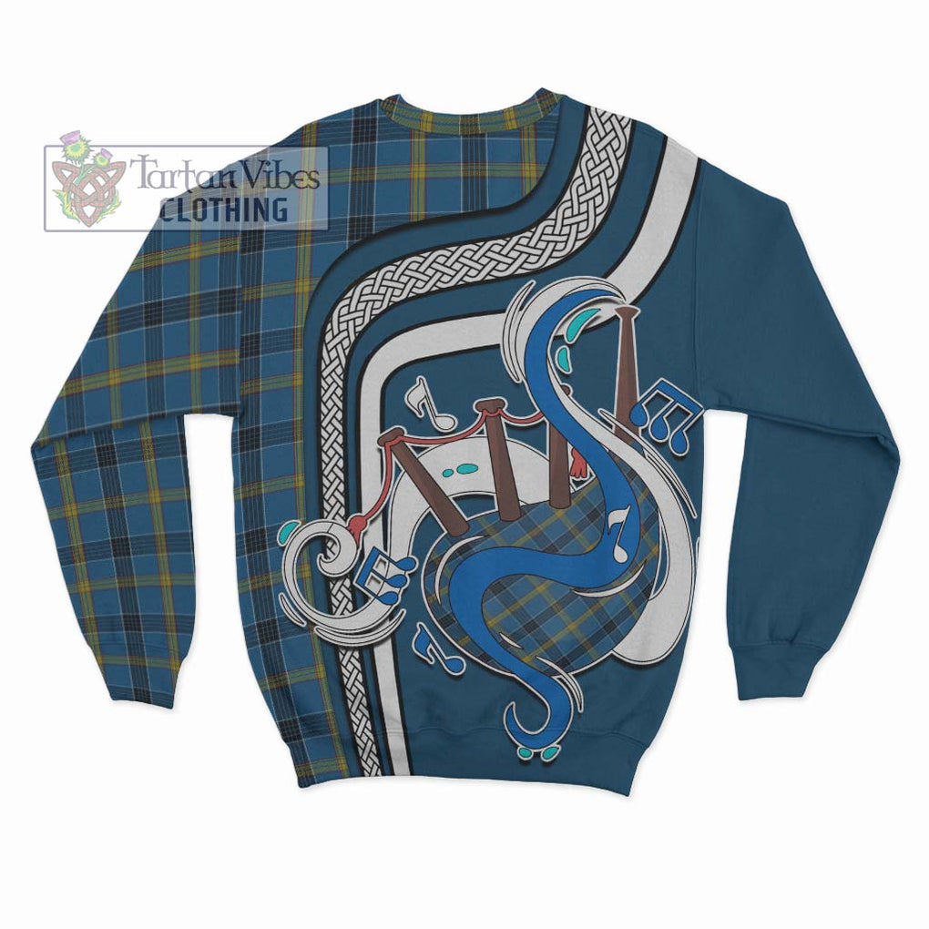 Tartan Vibes Clothing Laing Tartan Sweatshirt with Epic Bagpipe Style