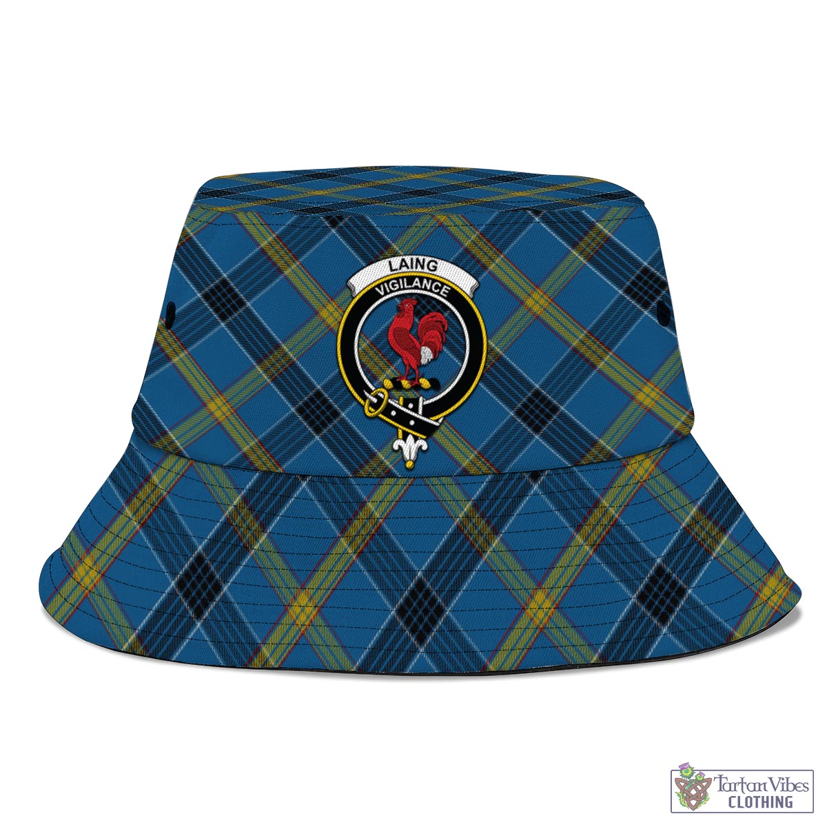 Tartan Vibes Clothing Laing Tartan Bucket Hat with Family Crest