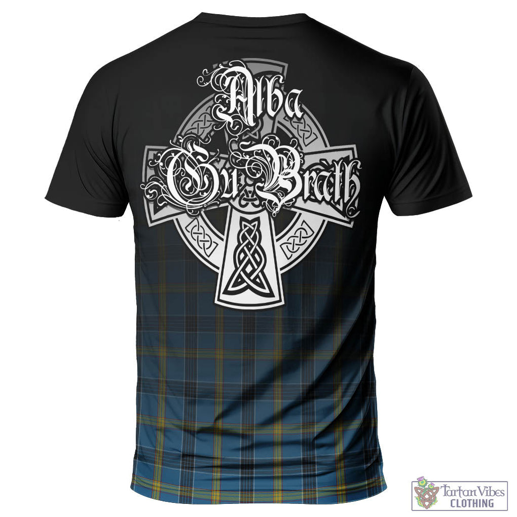 Tartan Vibes Clothing Laing Tartan T-Shirt Featuring Alba Gu Brath Family Crest Celtic Inspired