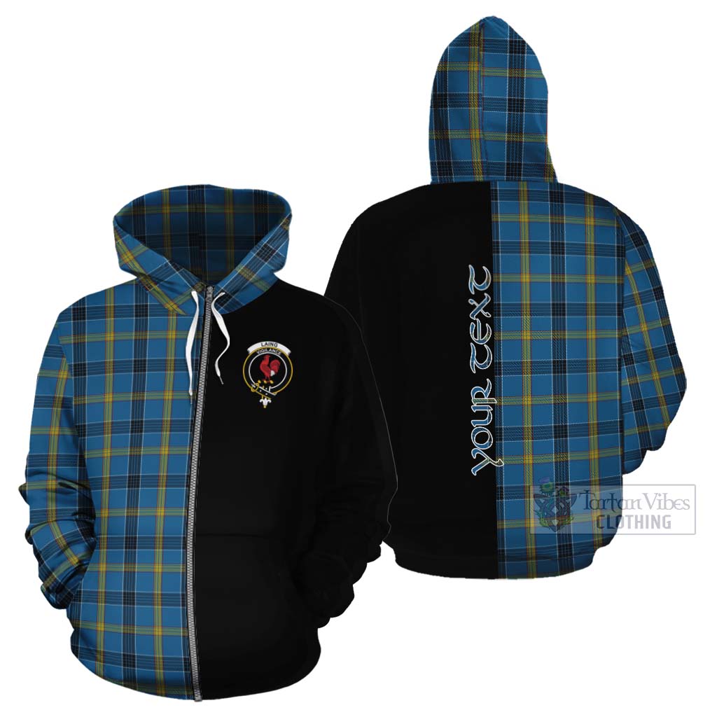 Tartan Vibes Clothing Laing Tartan Cotton Hoodie with Family Crest and Half Of Me Style