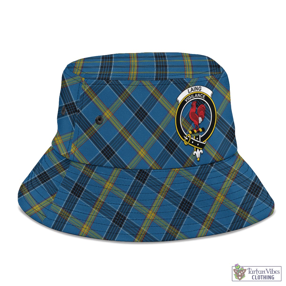 Tartan Vibes Clothing Laing Tartan Bucket Hat with Family Crest