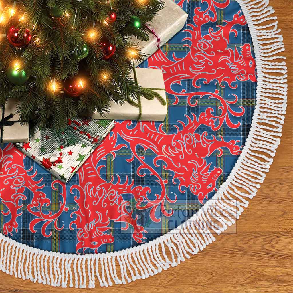 Tartan Vibes Clothing Laing Tartan Christmas Tree Skirt Lion Rampant Style