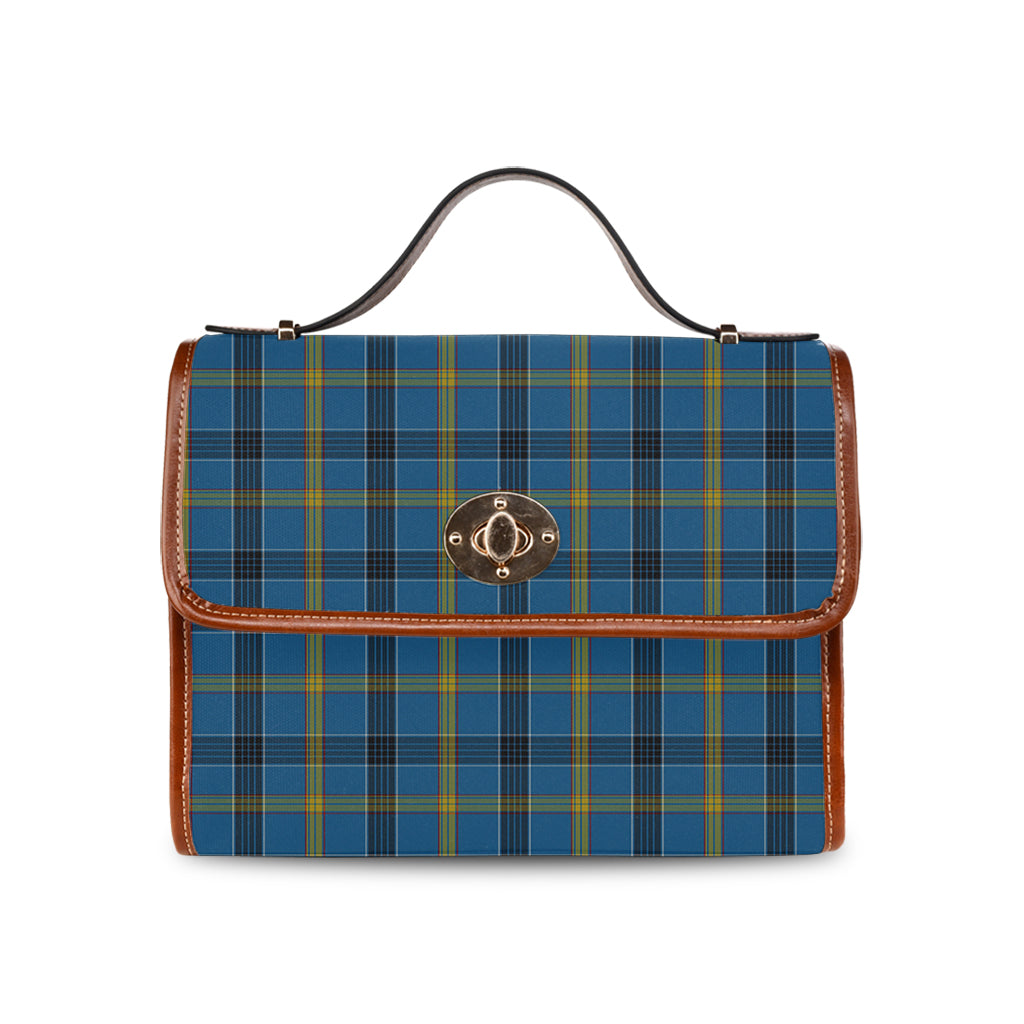 laing-tartan-leather-strap-waterproof-canvas-bag