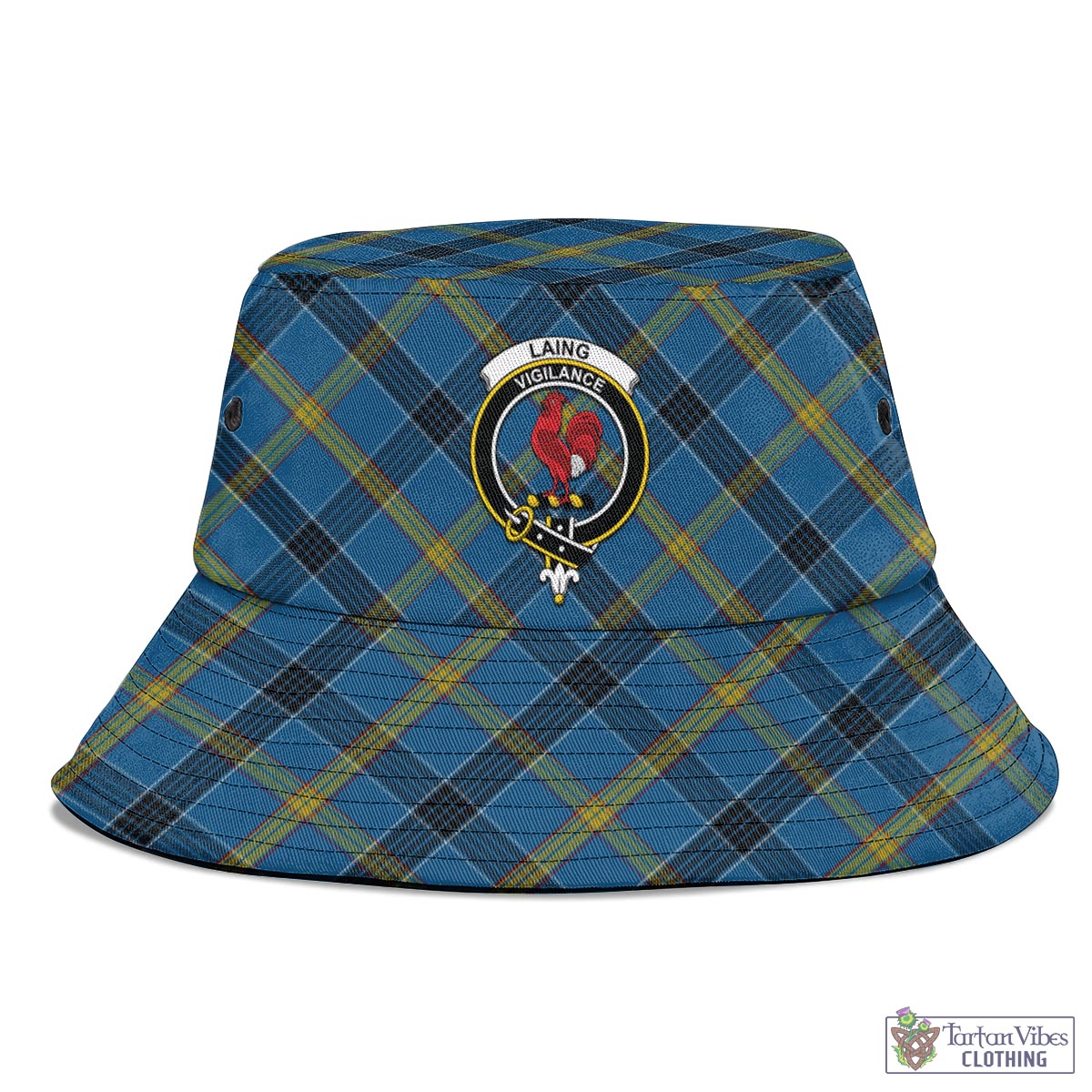 Tartan Vibes Clothing Laing Tartan Bucket Hat with Family Crest