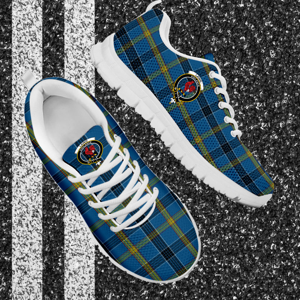 Laing Tartan Sneakers with Family Crest - Tartan Vibes Clothing