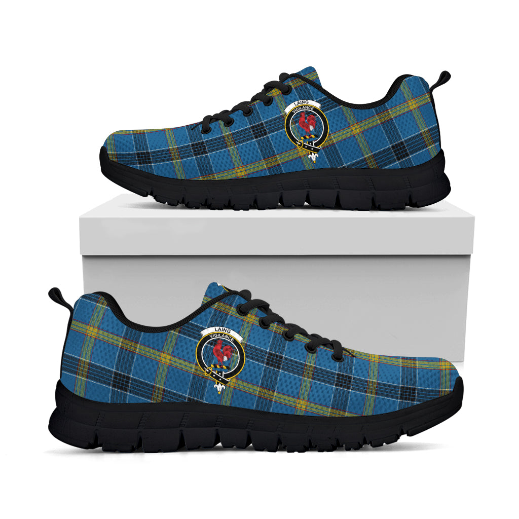 Laing Tartan Sneakers with Family Crest - Tartan Vibes Clothing