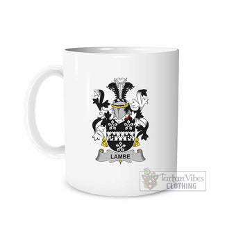 Lambe Irish Clan Coat of Arms Ceramic Mug White - 2D-tartanvibesclothing