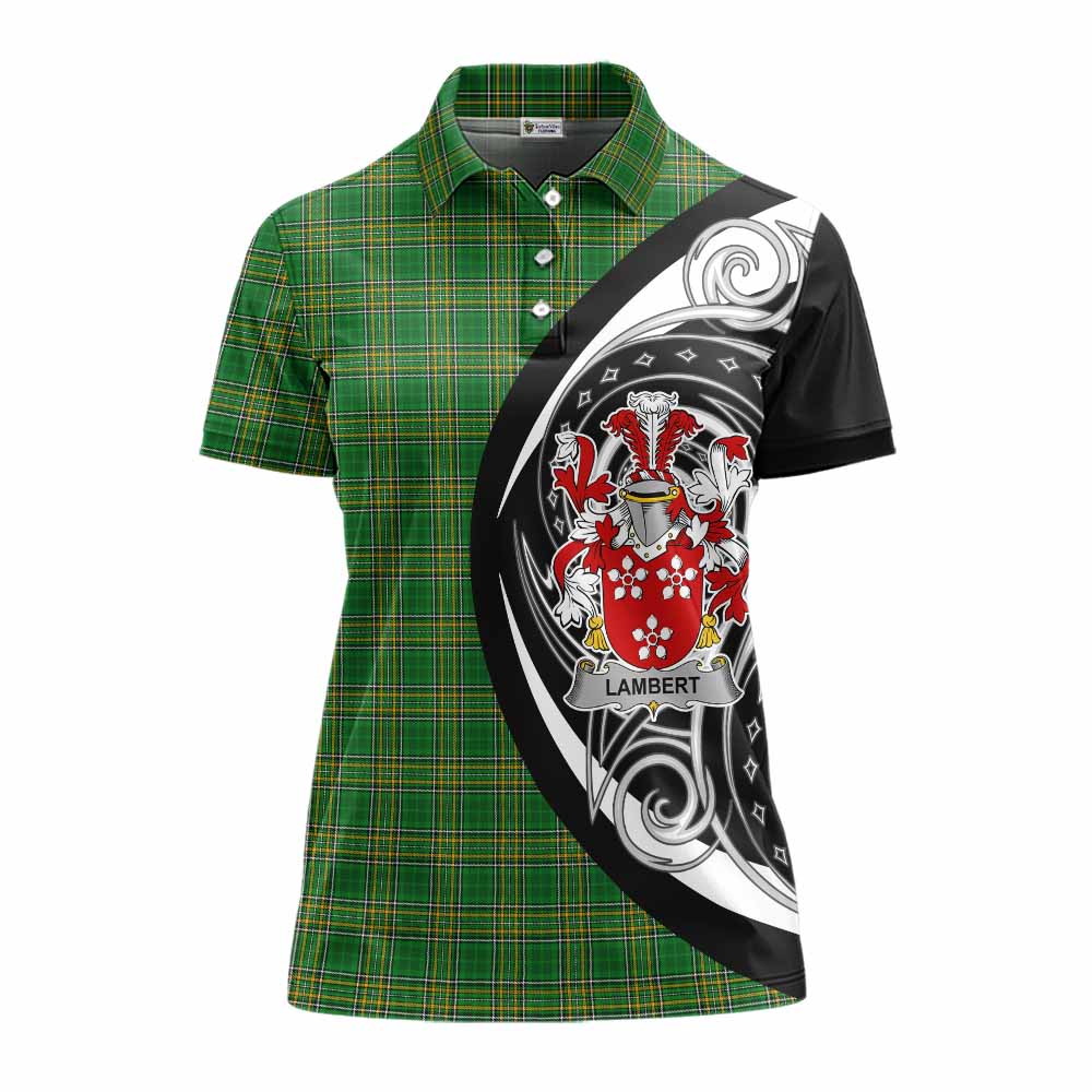Lambert Irish Clan Women's Polo Shirt Celtic Circle Style Women - Tartan Vibes Clothing