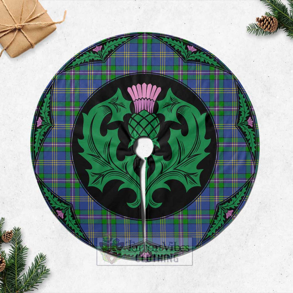 Tartan Vibes Clothing Lambert Tartan Christmas Tree Skirt Scottish Thistle Style