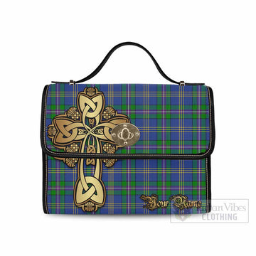 Lambert Tartan Waterproof Canvas Bag Golden Thistle Celtic Cross Style