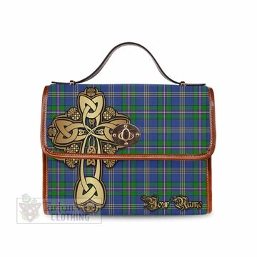 Lambert Tartan Waterproof Canvas Bag Golden Thistle Celtic Cross Style