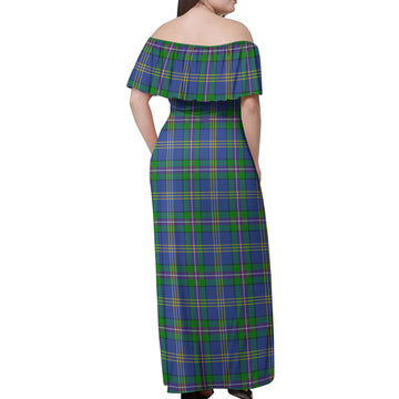 Lambert Tartan Off Shoulder Long Dress