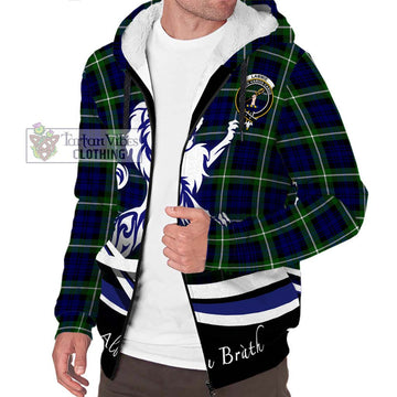 Lammie Tartan Sherpa Hoodie with Alba Gu Brath Regal Lion Emblem