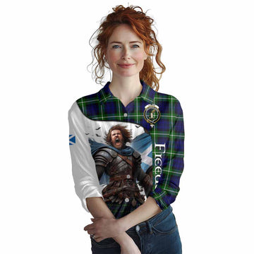 Lammie Crest Tartan Women's Casual Shirt Inspired by the Freedom of Scottish Warrior