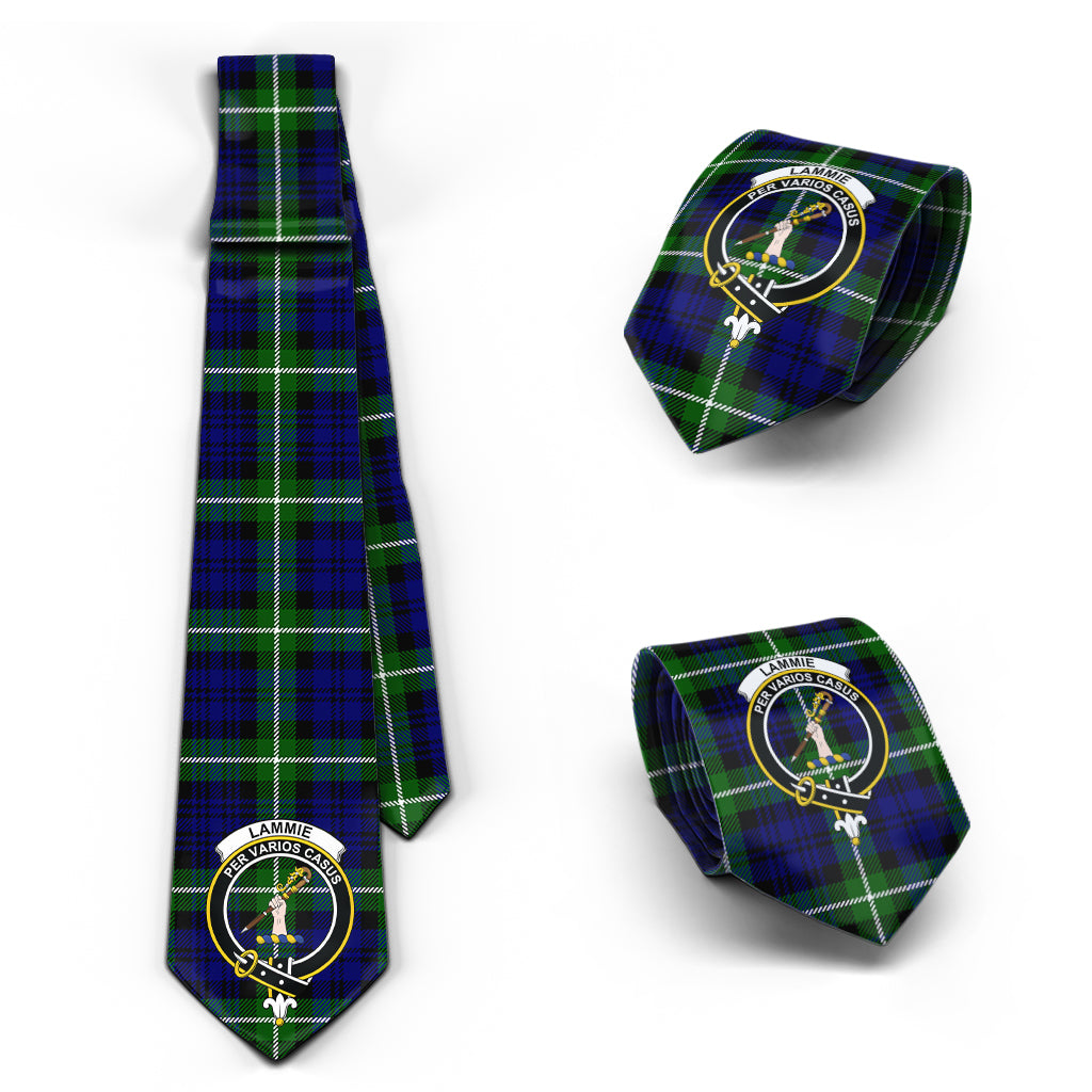 Lammie Tartan Classic Necktie with Family Crest Necktie One Size - Tartan Vibes Clothing