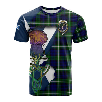 Lammie Tartan Family Crest Cotton T-shirt Scottish Thistle Celtic Inspired Kid's Shirt - Tartan Vibes Clothing