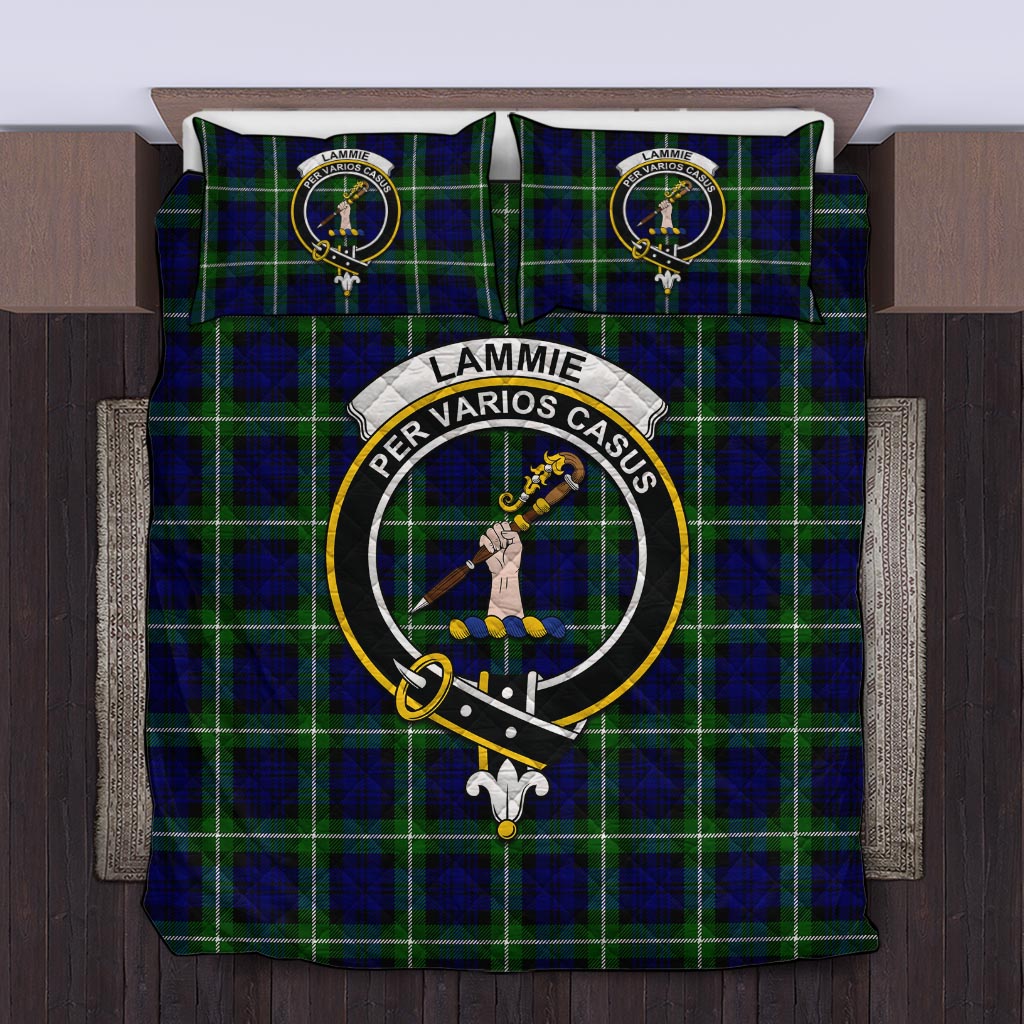 Lammie Tartan Quilt Bed Set with Family Crest Twin - Tartan Vibes Clothing