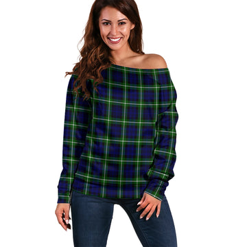 Lammie Tartan Off Shoulder Women Sweater