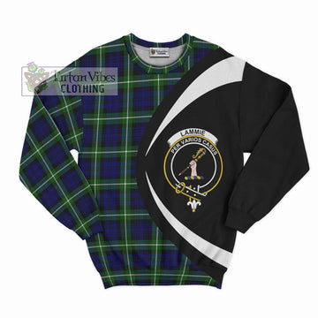 Lammie Tartan Sweatshirt with Family Crest Circle Style