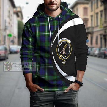 Lammie Tartan Hoodie with Family Crest Circle Style