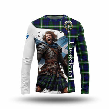 Lammie Crest Tartan Long Sleeve T-Shirt Inspired by the Freedom of Scottish Warrior