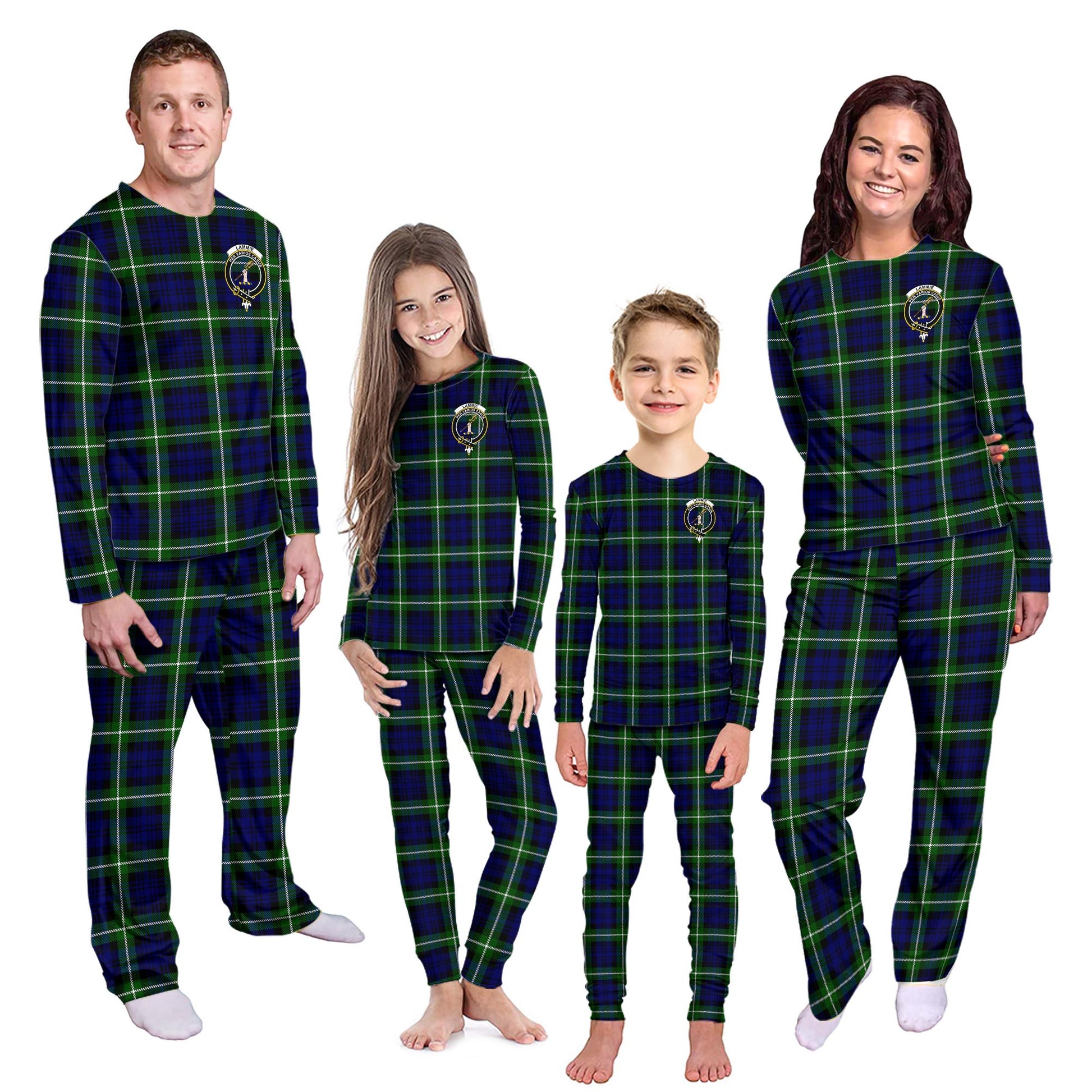 Lammie Tartan Pajamas Family Set with Family Crest - Tartanvibesclothing