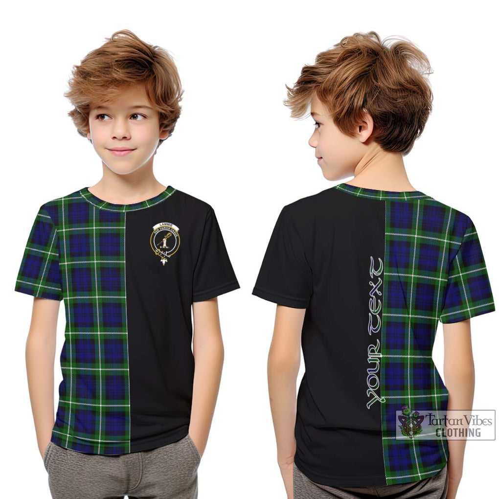 Lammie Tartan Kid T-Shirt with Family Crest and Half Of Me Style Youth XL Size14 - Tartanvibesclothing Shop