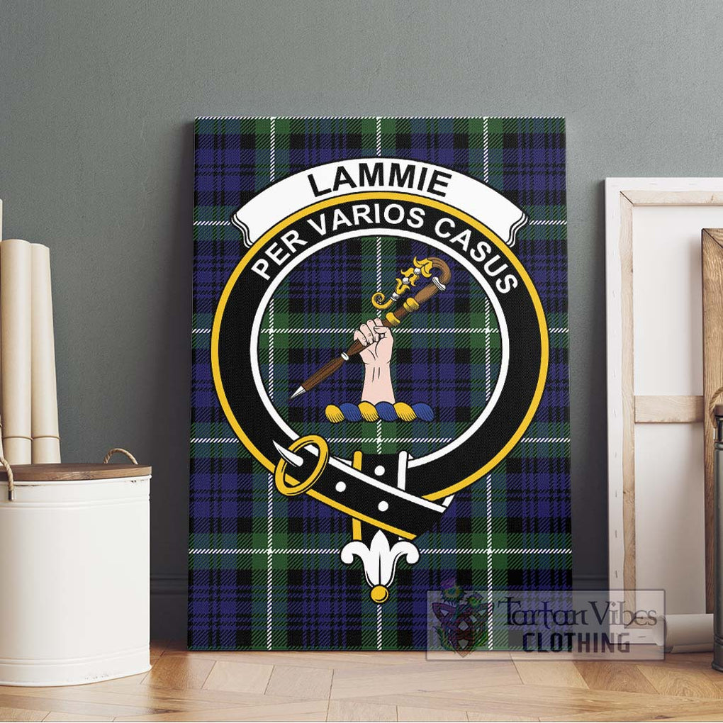 Lammie Tartan Canvas Print Wall Art with Family Crest Without Frame - Tartan Vibes Clothing