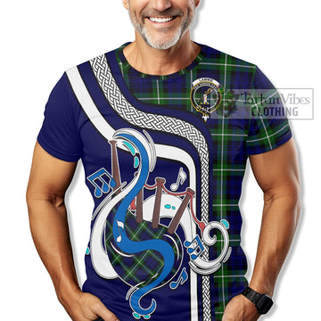 Lammie Tartan T-Shirt with Epic Bagpipe Style