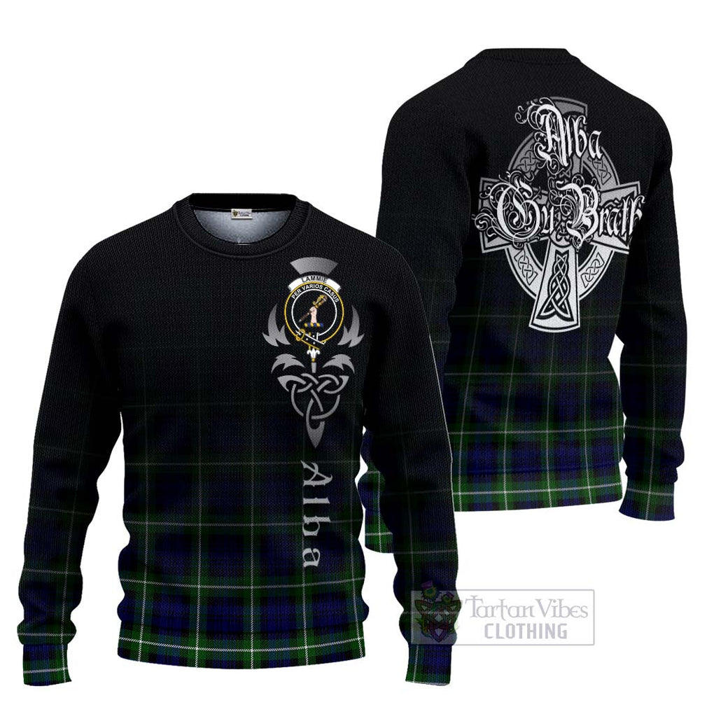 Lammie Tartan Ugly Sweater Featuring Alba Gu Brath Family Crest Celtic Inspired Unisex - Tartan Vibes Clothing